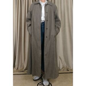 Vintage FSL Gray Full Length Trench Coat with Detachable Lining